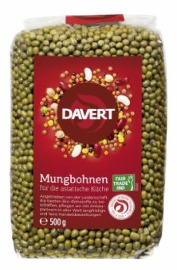 Fasole mung bio 500g Fairtrade, Davert