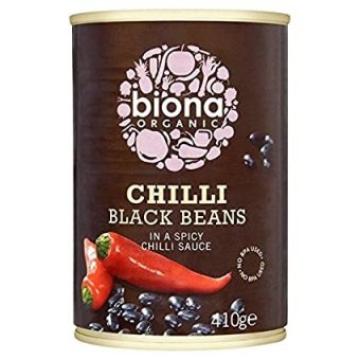 Fasole neagra in sos chilli 410g Biona