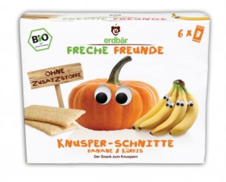 Gustare crocanta cu banane si dovleac bio 84g Erdbar de la Supermarket Pentru Tine Srl