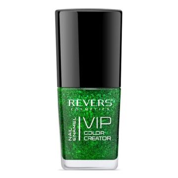 Lac de unghii Vip, 3D, Revers, sclipici verde, 12ml, Nr 253 de la M & L Comimpex Const SRL