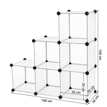 Etajera modulara cubica cu 6 cuburi de la Plasma Trade Srl (happymax.ro)