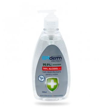 Gel antibacterian | dezinfectant EpiDerm, 70% alcool, 500ml de la Practic Online Packaging Srl