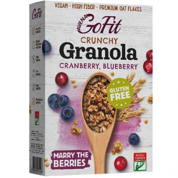 Granola fara gluten cu afine si merisoare 250g