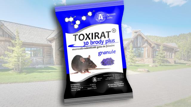 Momeala rodenticida Toxirat Brody (Grau albastru), 150g de la Dasola Online Srl