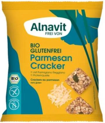 Biscuiti Crackers cu parmezan fara gluten, bio, 75g Alnavit