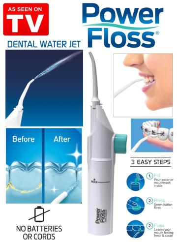 Irigator manual bucal pentru curatare dentara Power Floss