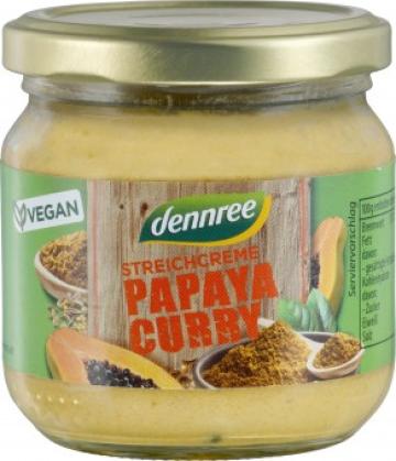 Crema tartinabila cu papaya si curry bio 180g Dennree