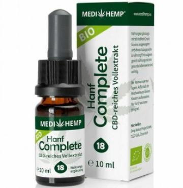 Extract de canepa Hemp Complete 18% CBD bio, 10ml Medihemp