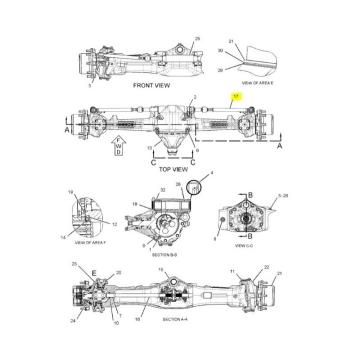 Cap de bara buldoexcavator CAT 428F de la Comma - Tech Srl