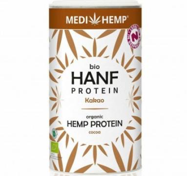 Proteina din canepa cu cacao, bio, 180g, Medihemp