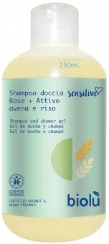 Gel de dus - sampon Sensitive, bio, 250ml - Biolu de la Supermarket Pentru Tine Srl