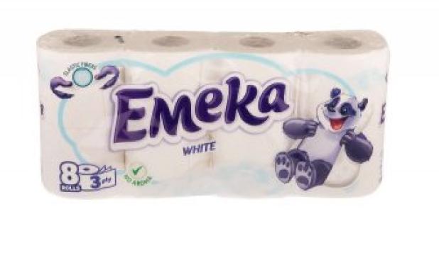 Hartie igienica Emeka White 8 role 3 straturi de la Supermarket Pentru Tine Srl