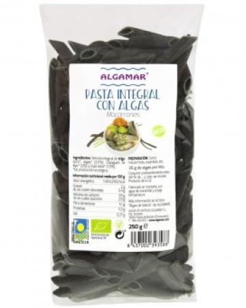 Penne integrale cu alge marine bio 250g Algamar