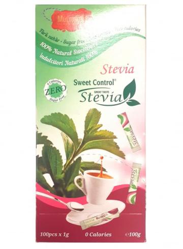 Indulcitor stick Sweet Control Stevia 100x1g de la KraftAdvertising Srl