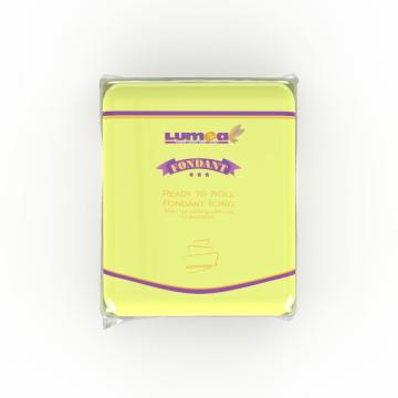 Fondant galben cu efect neon, 250g - Lumea