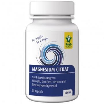 Supliment Citrat de magneziu 600mg, 90 capsule vegane Raab