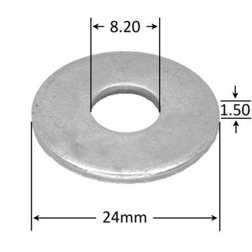 Saiba plata speciala M8x24x1.5 DIN 522 - 250 buc/cutie de la Marisim Total Instal Srl