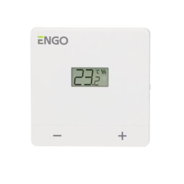 Termostat de camera Engo Easy - 24 cu fir, alb, 24V