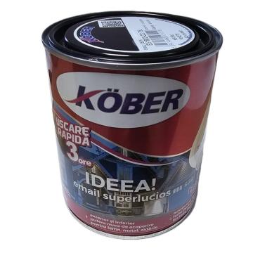 Vopsea negru pentru lemn si metal Kober Ideea 0.75L