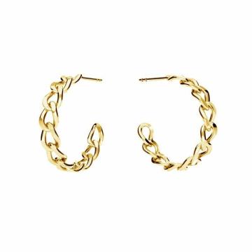 Cercei Chain Hoops din argint 925 placati cu aur de 18K de la Atelier Lolit Srl