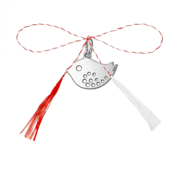 Pandantiv martisor din argint, vrabiuta, ambalaj inclus de la Atelier Lolit Srl