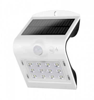 Lampa solara LED Butterfly 1.5W 220lm 4000K alba de perete