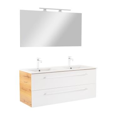 Mobilier complet de baie Vario Clam 120 stejar-alb de la Leziter Kft.