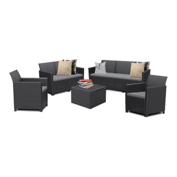 Set mobilier de gradina Claire cu 7 locuri, grafit