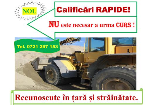 Curs rapid masinist terasamente pe buldozer, excavator