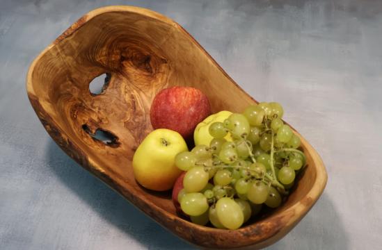 Fructiera / salatiera din lemn de maslin 34 x 15 cm de la Tradizan