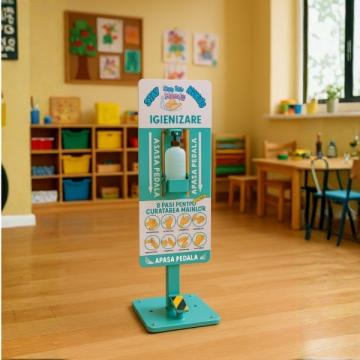 Punct de igienizare cu pedala, pentru copii, 100cm