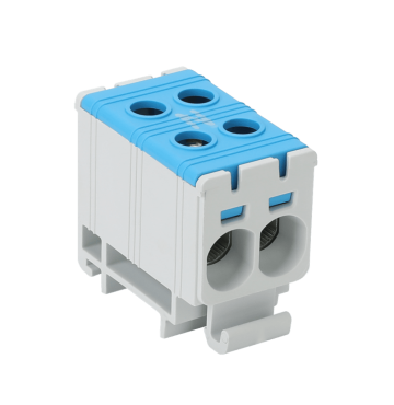 Clema de derivatie Fleal 35/2K albastra | fixare pe sina DIN