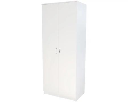 Dulap dormitor cu 2 usi alb, 80 x 200 x 52 cm