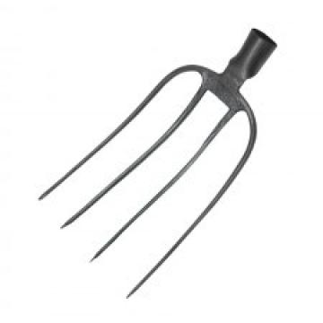 Furca forjata gri carbon / 4 dinti de la URBANIX SRL