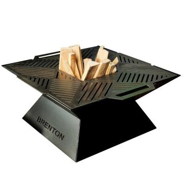 Semineu pe lemne cu gril patrat, Brenton BRNT04, 75x75x36cm de la URBANIX SRL