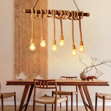 Pendul rustic cu 10 becuri, 1000xh500 mm, E27 de la PDET Atlantic Distribution Srl