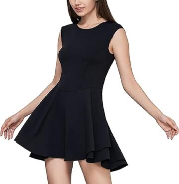 Rochie elastica sport, mulata, fara maneci, neagra XL