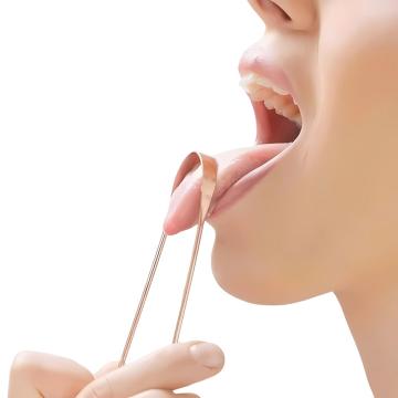 Dispozitiv ayurvedic din cupru pur, curatarea limbii de la Baralchim Srl