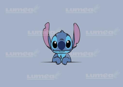 Imagine comestibila tort din zahar Stitch cu fundal gri