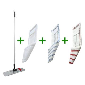 Set mop Magic Click cu 3 rezerve de mop diferite de la Servexpert Srl