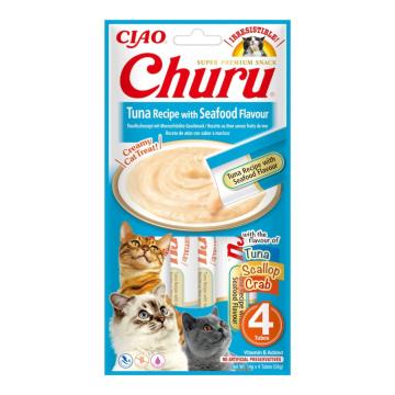 Hrana Churu pentru pisici reteta de ton cu fructe de mare de la Club4Paws Srl