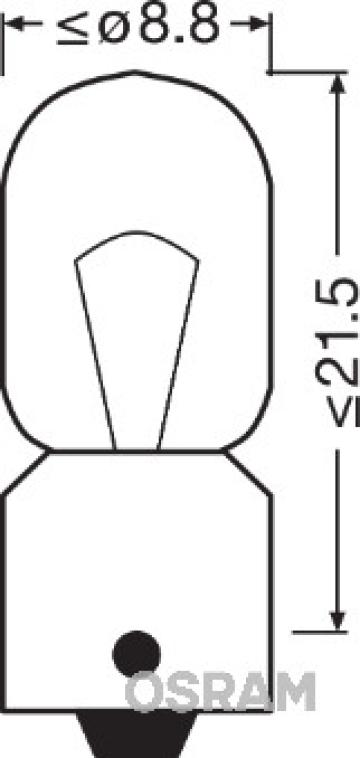 Bec camion 24V T4W original set 10 buc Osram