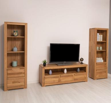 Set mobilier living lemn masiv stejar, 3 piese