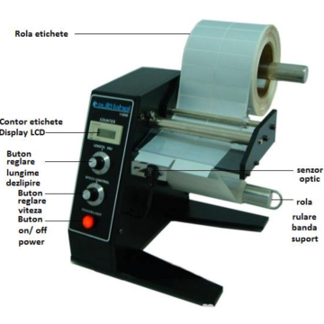 Dispenser automat de etichete autoadezive