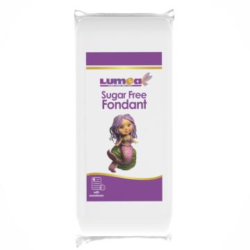 Fondant alb fara zahar, cu indulcitor, 1kg - Lumea