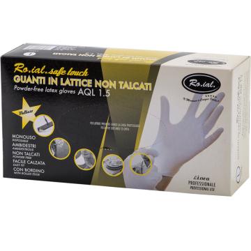 Manusi latex albe fara pudra 100 buc L - Roial de la Mezza Luna Srl.