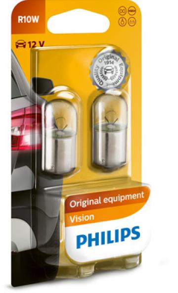 Set 2 becuri auxiliare R10W 12V (blister) Vision Philips