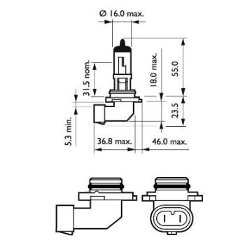 Bec far HB4 12V P22D 51W (cutie) Vision Philips