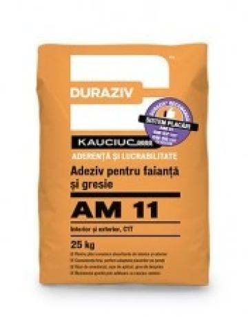 Adeziv gresie si faianta duraziv AM 11 cu kauciuc, 25kg