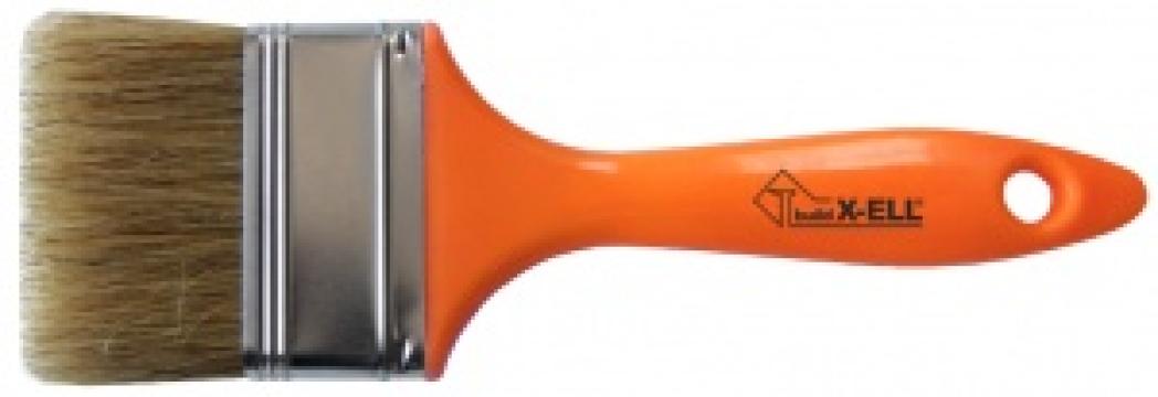 Pensula cu maner din plastic orange / 63mm